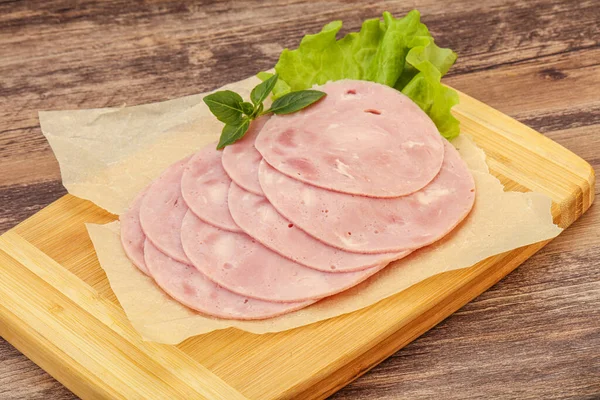 Aufgeschnittener Schweinefleisch Snack Über Bord — Stockfoto