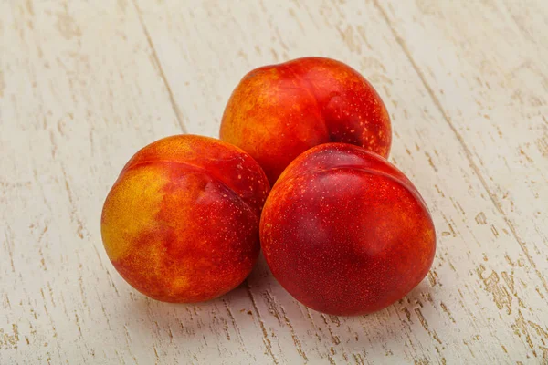 Rijp Zoet Smakelijk Rood Nectarine Fruit — Stockfoto