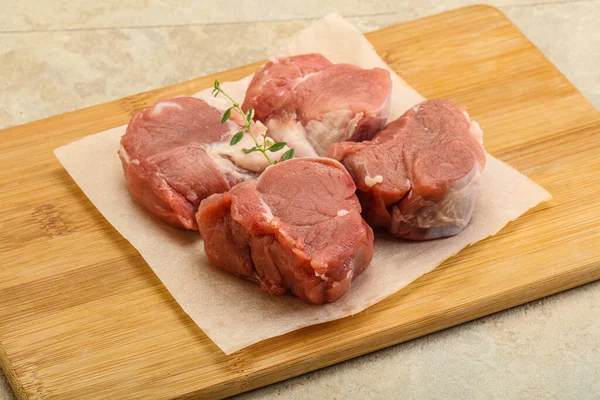 Filet Vom Rohen Schweinefleisch Zum Kochen — Stockfoto