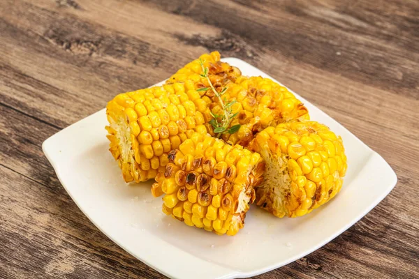 Grilled Hot Corn Oil Salt — Stock Photo, Image