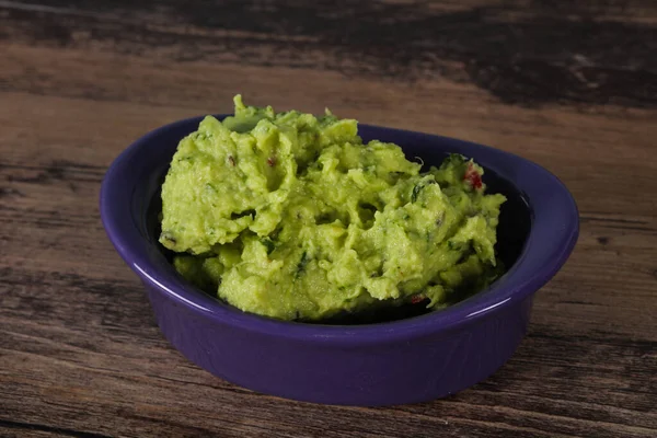 Fűszeres Avokádó Guacamole Szósz Chili Paprikával — Stock Fotó