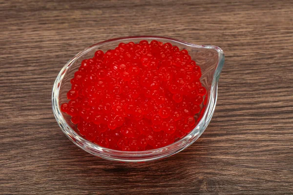 Luxury Red Salmon Caviar Bowl — Stock Photo, Image