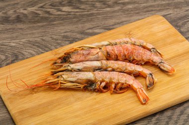 Lezzetli büyük Langoustine deniz ürünleri.