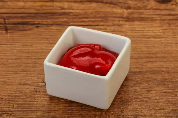 Chutné Rajčatové Kečup Misce — Stock fotografie