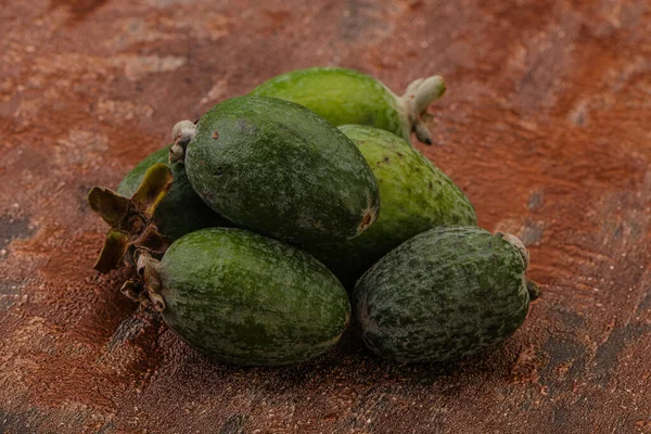 Fruta Tropical Verde Dulce Orgánica Feijoa — Foto de Stock