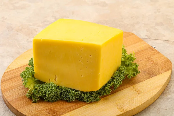 Yellow Tilsiter Cheese Dairy Product Brick — Stock Photo, Image
