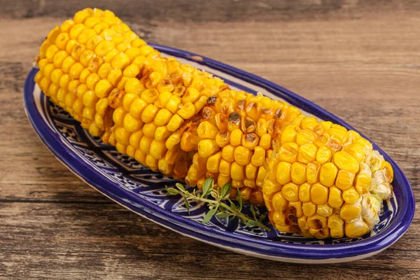 Grilled Hot Corn Oil Salt — Stock Photo, Image