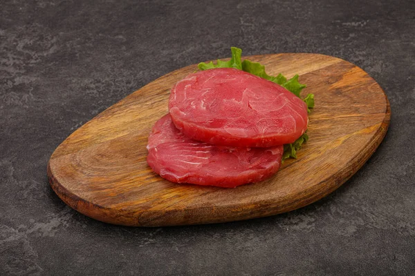 Roh Thunfisch Steak Zum Grillen — Stockfoto