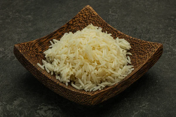 Gestoomde Indiase Basmati Rijst Kom — Stockfoto