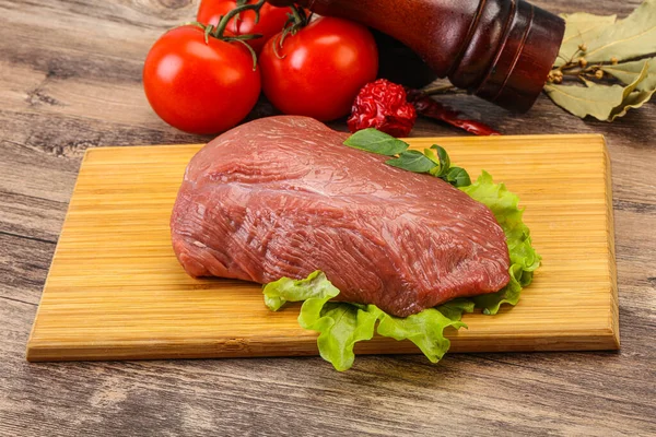 Peça Carne Crua Para Cozinhar — Fotografia de Stock