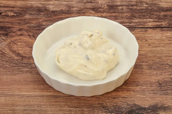 Caesar Cream Sauce Parmesan Cheese Herbs — Stock Photo, Image