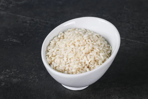 Arroz Arborio Cru Para Risoto Italiano — Fotografia de Stock