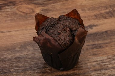 Lezzetli tatlı çikolatalı kek aperatifi.