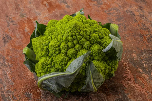 Ízletes Vegán Bio Élelmiszer Romanesco Káposzta — Stock Fotó