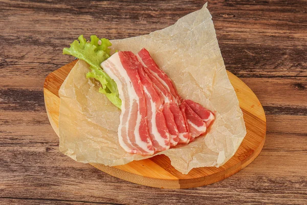 Raw Sliced Pork Bacon Roast — Stock Photo, Image