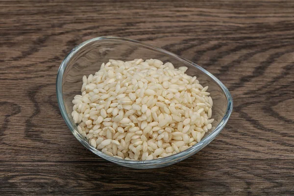 Arroz Arborio Italiano Cru Para Risotto — Fotografia de Stock