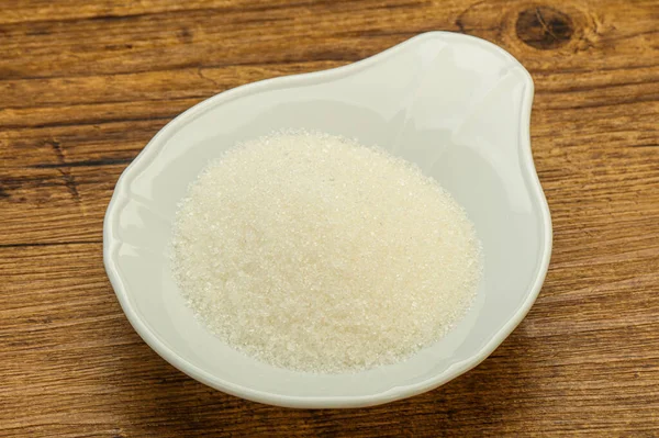 Biały Cukier Słodki Misce — Zdjęcie stockowe