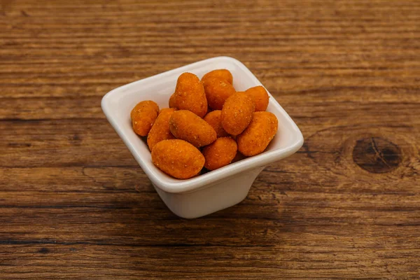 Spicy Bbq Peanut Heap Bowl — Stock Photo, Image