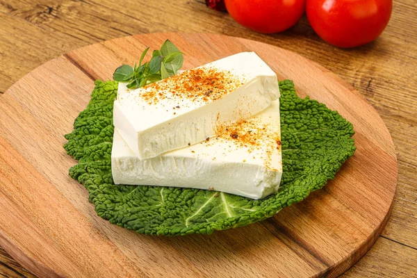 Queso Blando Griego Feta Para Ensalada —  Fotos de Stock