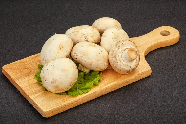 Raw Champignons Board Ready Cooking — Stock Photo, Image