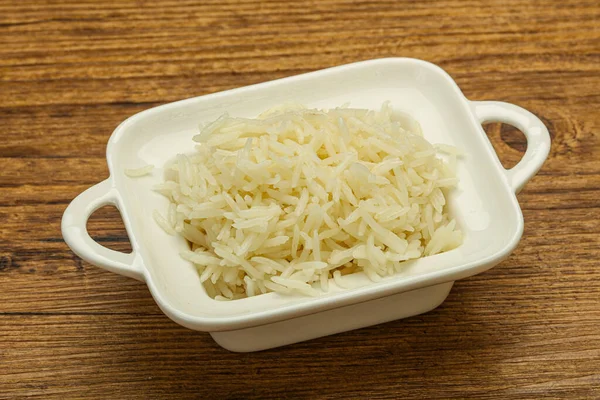 Párolt Indiai Basmati Rizs Tálban — Stock Fotó