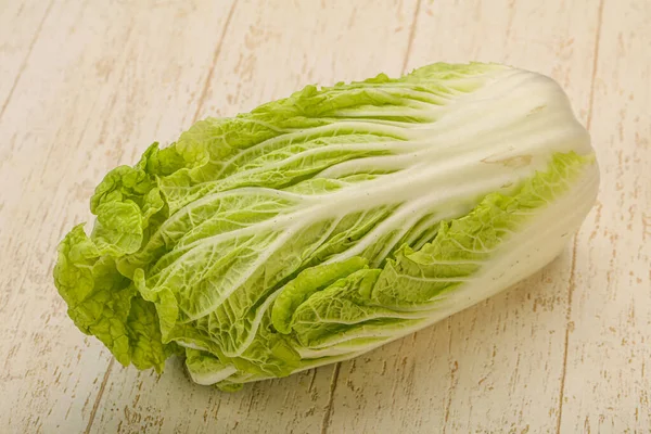 Vegan Cuisine Green Fresh Tasty Chinese Cabbage — Stock Photo, Image