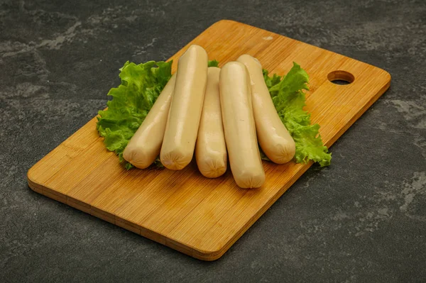 Chicken White Sausage Salad Leaves — Stock Photo, Image