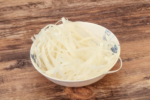 Fideos Arroz Cocidos Listos Para Cocinar —  Fotos de Stock