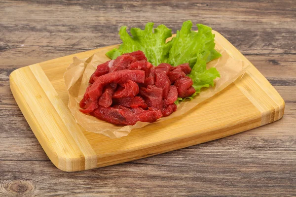 Roh Geschnittenes Rindfleisch Zum Kochen Bereit — Stockfoto