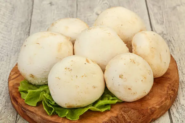 Raw Champignons Board Ready Cooking — Stock Photo, Image