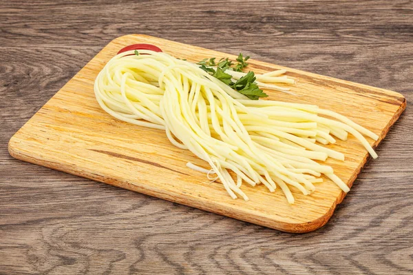 Chechil Spaghetti Cheese Snack Board — Stok Foto