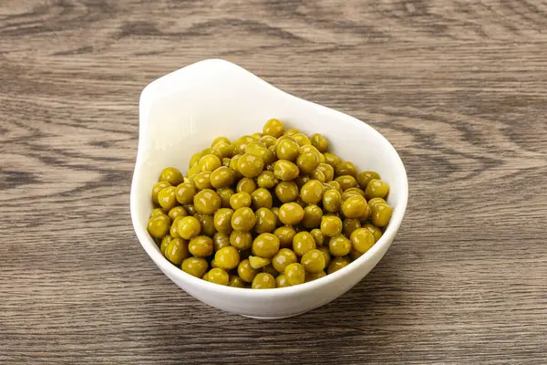 Gemarineerde Zoete Groene Erwt Kom — Stockfoto