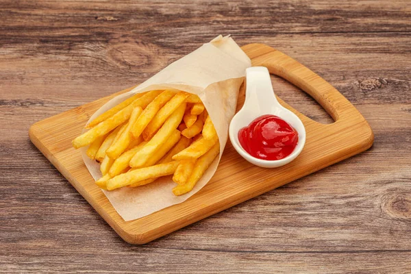 French Fry Potato Tomato Sauce — Stock Photo, Image