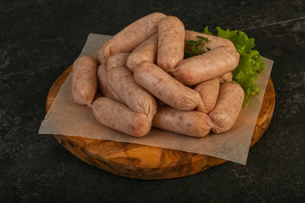 Embutidos Naturales Crudos Pollo Para Asar — Foto de Stock