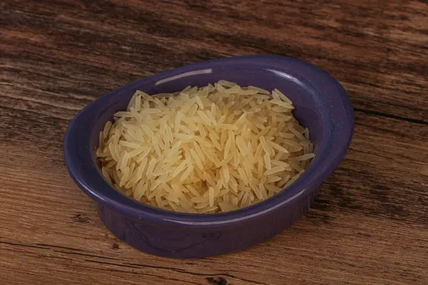 Orez Crud Indian Basmati Castron — Fotografie, imagine de stoc