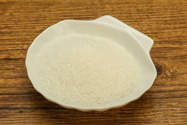 Azúcar Dulce Blanco Bowl —  Fotos de Stock
