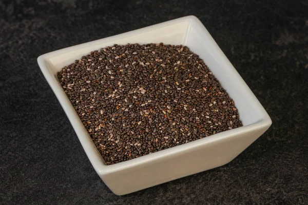 Seasoning Chia Nasiona Stos Misce — Zdjęcie stockowe