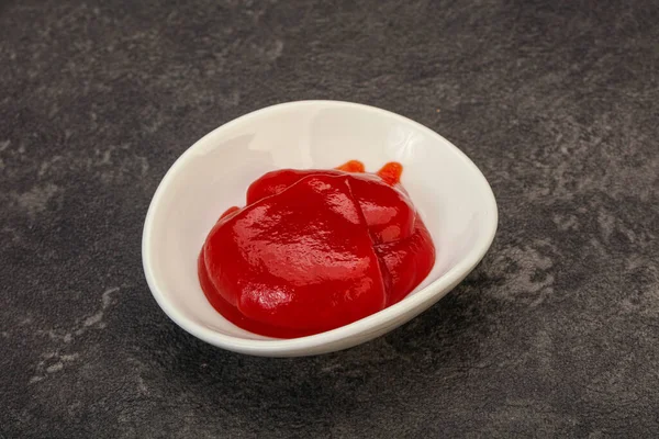Leckeres Tomaten Ketchup Der Schüssel — Stockfoto