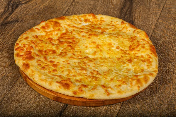 Grúz Konyha Kerek Khachapuri Hússal Sajttal — Stock Fotó