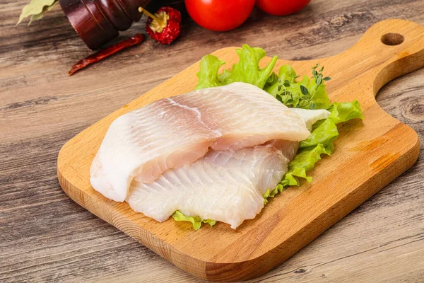 Ikan Fillet Pangasius Mentah Untuk Dimasak — Stok Foto