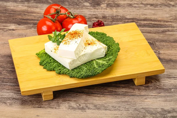 Greek Feta Soft Cheese Salad — Stock Photo, Image