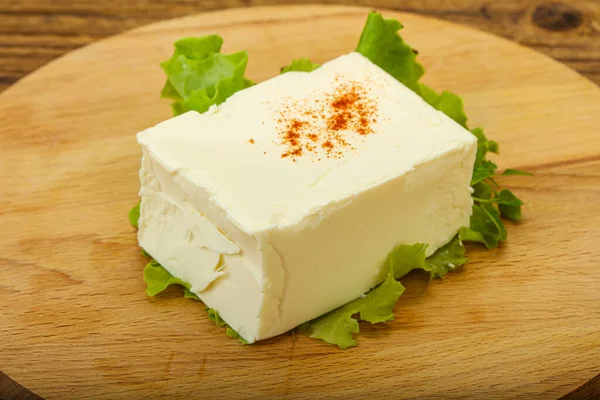 Görög Hagyományos Lágy Feta Tejsajt — Stock Fotó