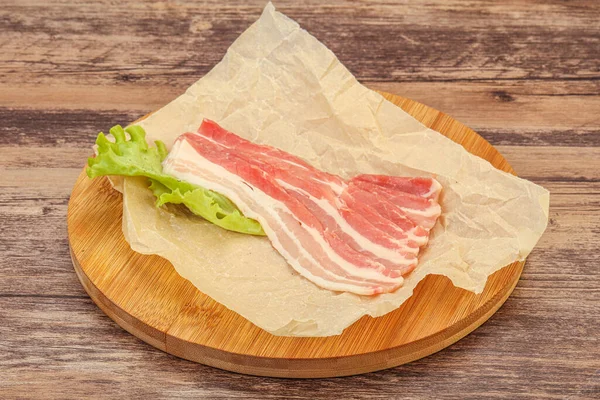 Pancetta Maiale Affettata Cruda Arrosto — Foto Stock