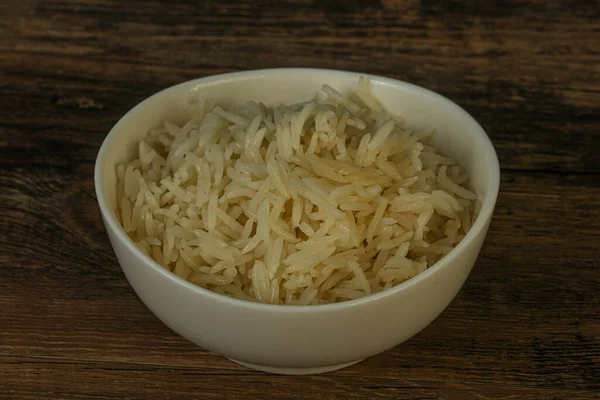 Gestoomde Indiase Basmati Rijst Kom — Stockfoto