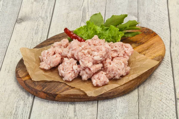 Hausgemachtes Schweinehackfleisch Zum Kochen Bereit — Stockfoto