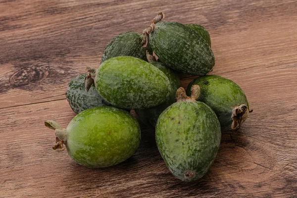 Fruta Tropical Verde Dulce Orgánica Feijoa — Foto de Stock