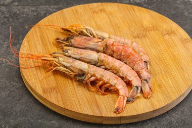 Lezzetli büyük Langoustine deniz ürünleri.