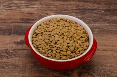 Vejetaryen mutfağı - Kuru mercimek yığını izole edildi