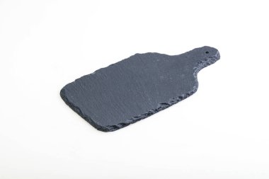 Siyah taş tahtası beyaz arkaplanda izole edildi