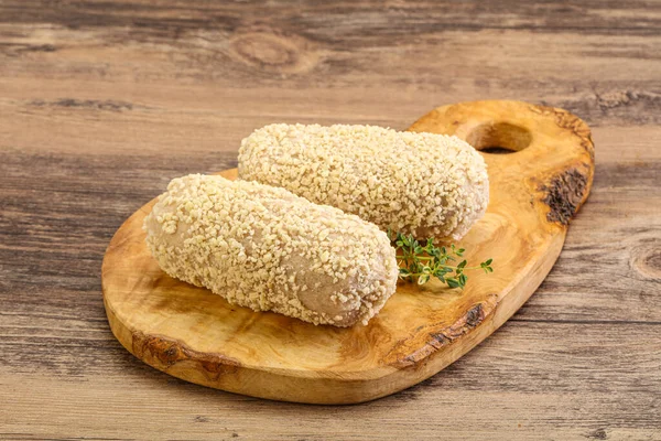 Fırında pişmemiş tavuk pirzolası.